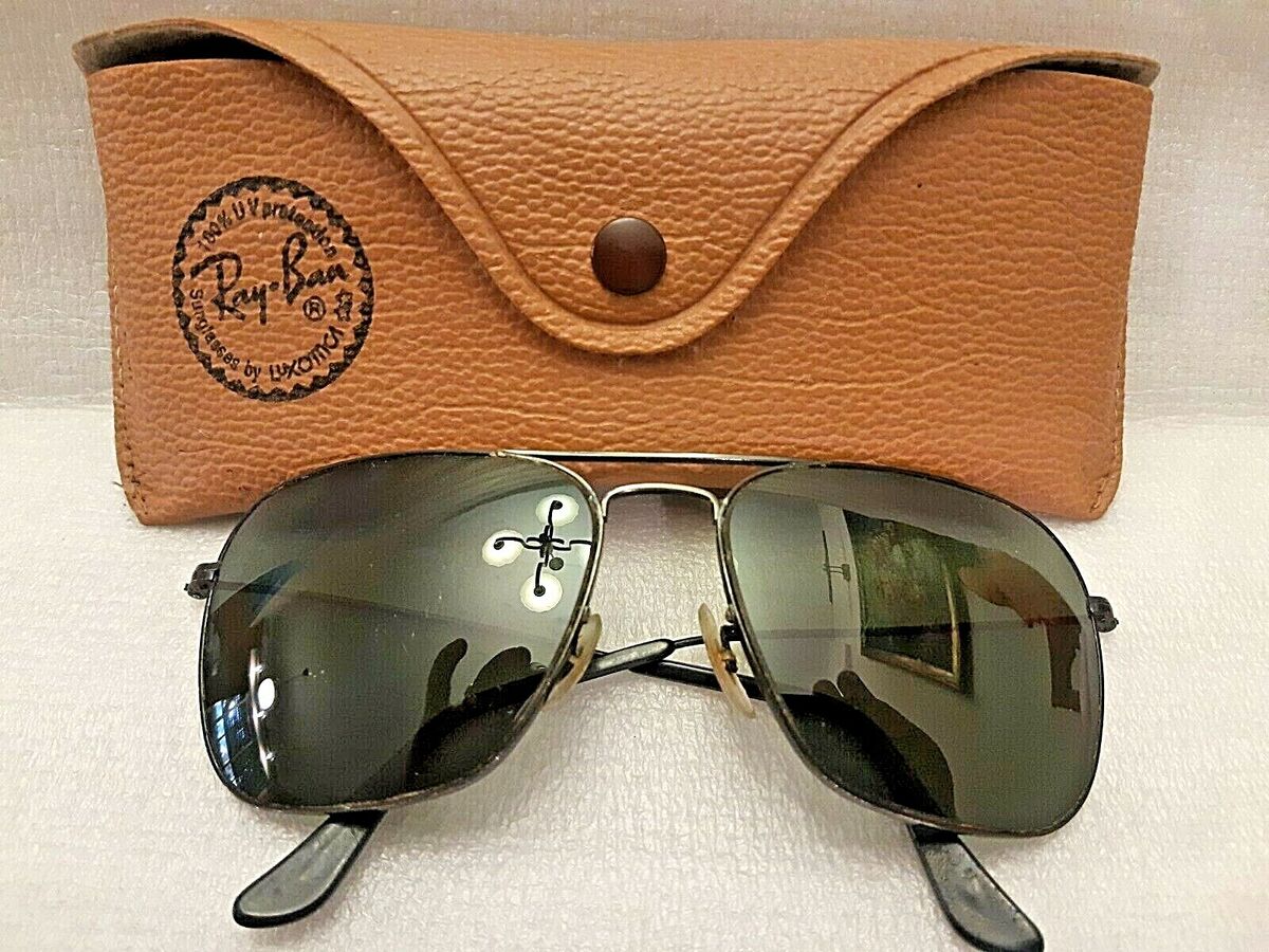 VINTAGE B&L RAY BAN USA CARAVAN 58-16 BLACK WITH CASE RARE VINTAGE B&L RAY BAN USA CARAVAN 58-16 BLACK WITH CASE RARE