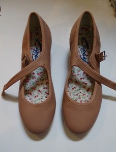 capezio tan mary jane tap shoes