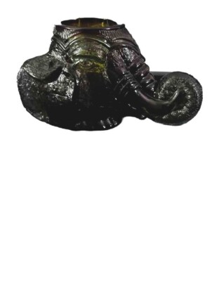 BOYD VINTAGE GLASS ELEPHANT TOOTHPICK HOLDER MARKED ''B'' ON BOTTOM
