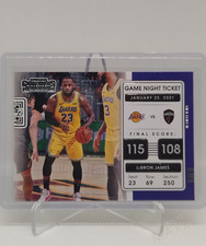 2021 LEBRON JAMES #17 PANINI CONTENDERS GAME NIGHT TICKET NBA BASKETBALL CARD