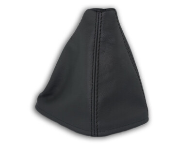 FOR SAAB 9-3 1998-2002 GEAR BOOT GAITER LEATHER STITCHING  BLACK