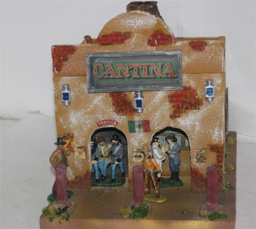 Old West, Mexico Cantina, 1704, to 7cm collectible figures, finished model in composite