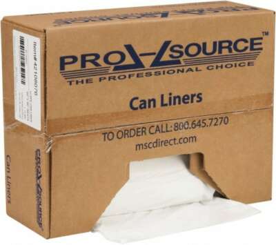 PRO-SOURCE 45 Gal 1.1 mil Heavy-Duty Trash Bag 40'' Wide x 46'' High, Hexene Re...