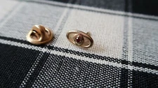 Vintage Gold SWANK Red Accent Tie Tack Pin
