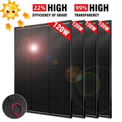 120W MPPT Mono Solar Panel Kit 18V High Efficiency for Camper/Boat Off-Grid