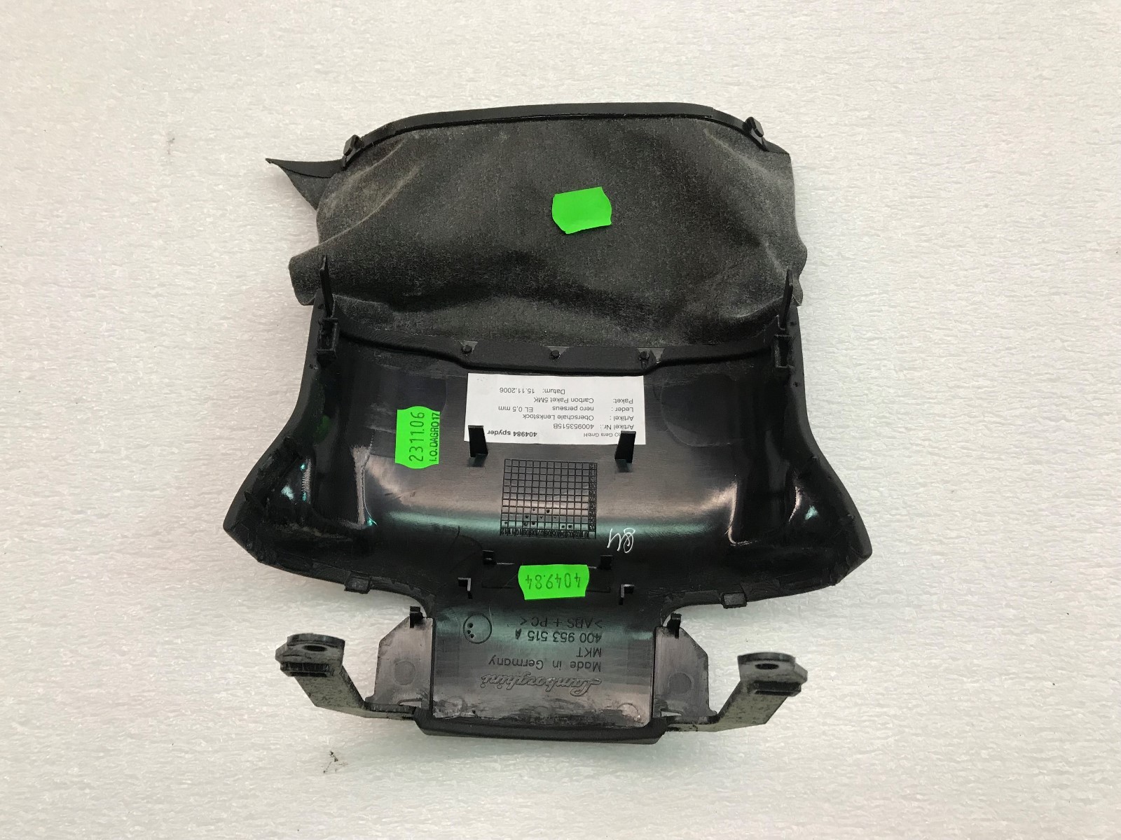 LAMBORGHINI GALLARDO COUPE SPYDER UPPER STEERING COLUMN PANEL OEM 400953515B