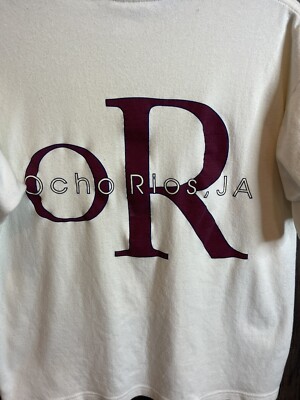 Ocho Rios Jamaica Rasta Man T-Shirt Adult Medium White