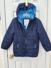 Carters Kids Blue Hooded Puffy Jacket Size 8 MINT