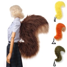 Plush Squirrel Tail Simulated Costume Accessory 53in Halloween Cosplay Prop Gift