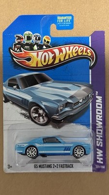 Hot Wheels 1965 Ford Mustang 2+2 Fastback HW Showroom Blue Diecast 1:64 Unopened