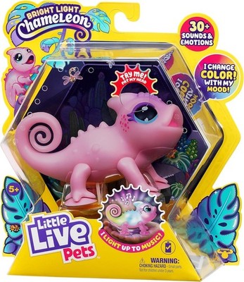 Nova The Li'l Chameleon Toy, Interactive Light Up Toy Pet with 30+