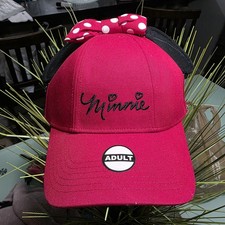 Disney Parks Minnie Mouse Snapback Baseball Cap with Ears and Bow