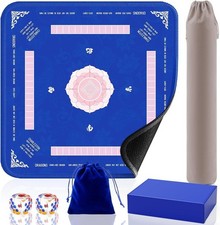 Mahjong Mat for Table, 31.5''x31.5'' Mahjong Mat with Rules, Non-Slip, Noise ...