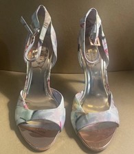Ted baker Watercolor floral print ankle strap heels size 40/9