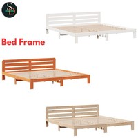Modern Bed Frame without Mattress Super King Solid Wood Pine vidaXL