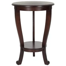 Home Collection Mary Dark Cherry Pedestal End Table