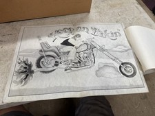 NOS 1970s~Tri-Chem 8164 Motorcycle Picture w/Color Chart Chopper Hot Cycle