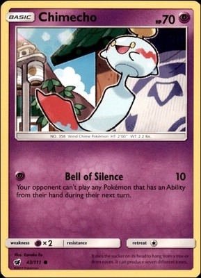 Pokemon - Chimecho #43/111 - SM - Crimson Invasion Common