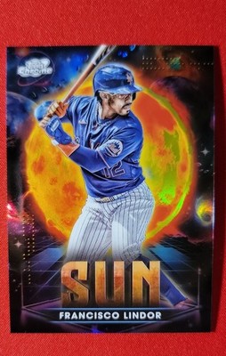 2025 Topps Cosmic Chrome - Planetary Pursuit Francisco Lindor #PPS-4 Sun Mets