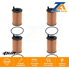 Engine Cartridge Oil Filter (4 Pack) For Audi Q5 Volkswagen Touareg Porsche Q7