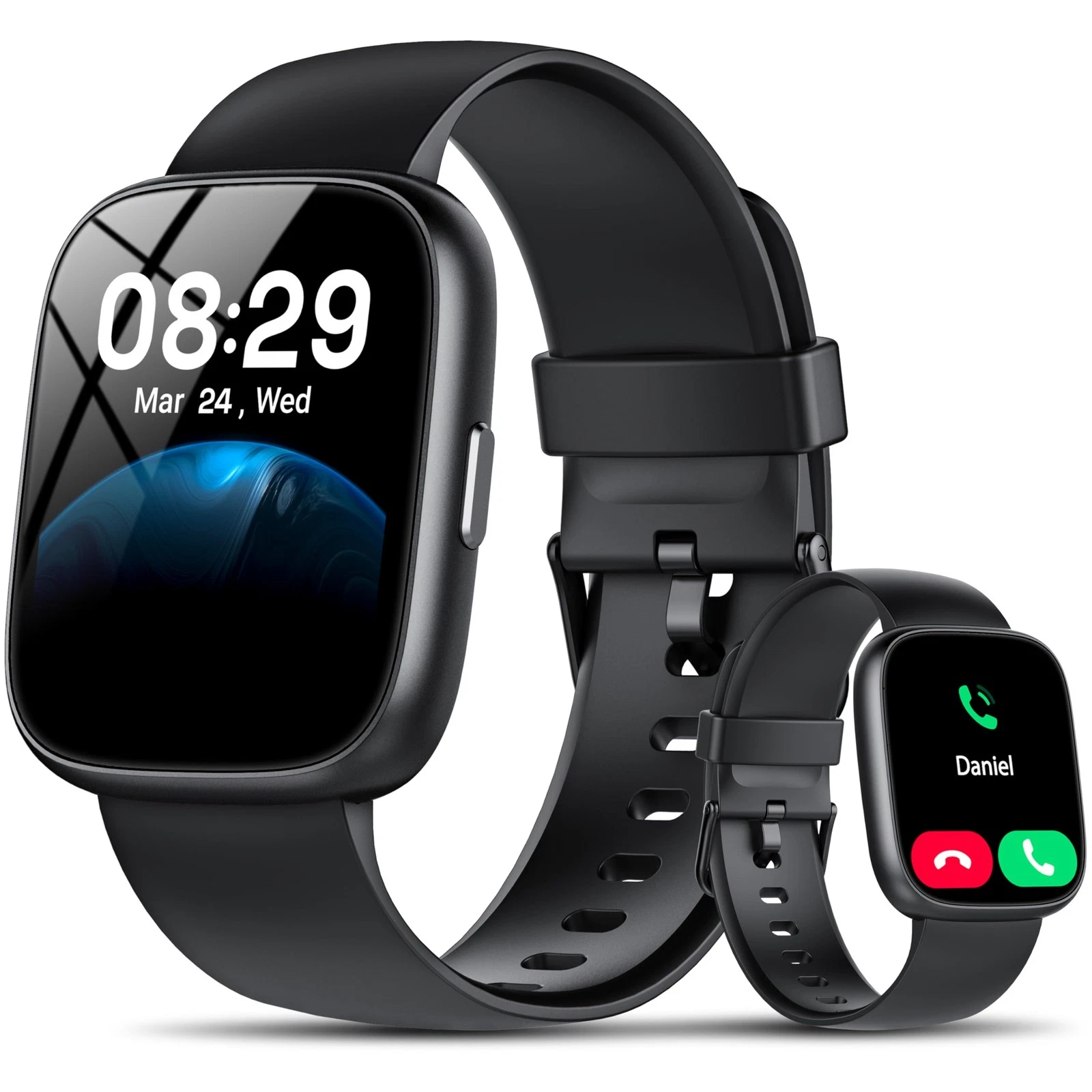 Smart Watch with Alexa Built-in, 1.83 HD Touchscreen Fitness Tracker with Blu...