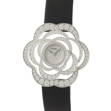 Chanel Camelia H2438 K18WG 750 Diamond Dial 37mm Quartz Ladies Watch #326