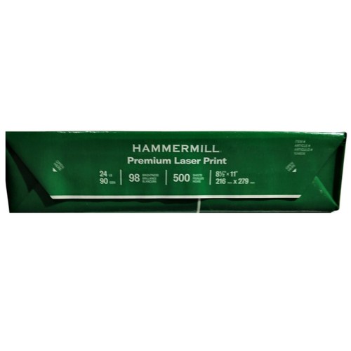 Hammermill Laser Print Paper, 98 Brightness, 24lb, 8-1/2 X 11, White, 500 Sheets - Afbeelding 3 van 4