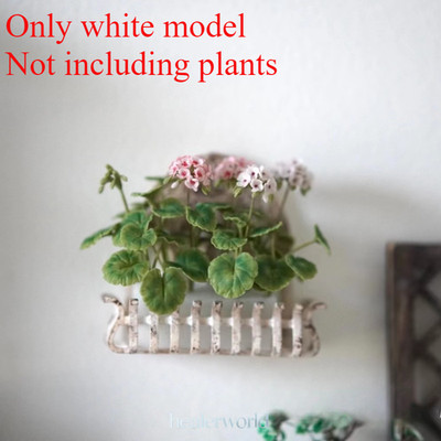 1/12 Scale Dollhouse Miniatures Uncolored White Model Flowerpot Flower Window