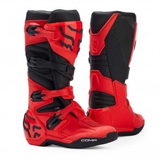 FOX YOUTH Motocross Boots - COMP - Red Fluo