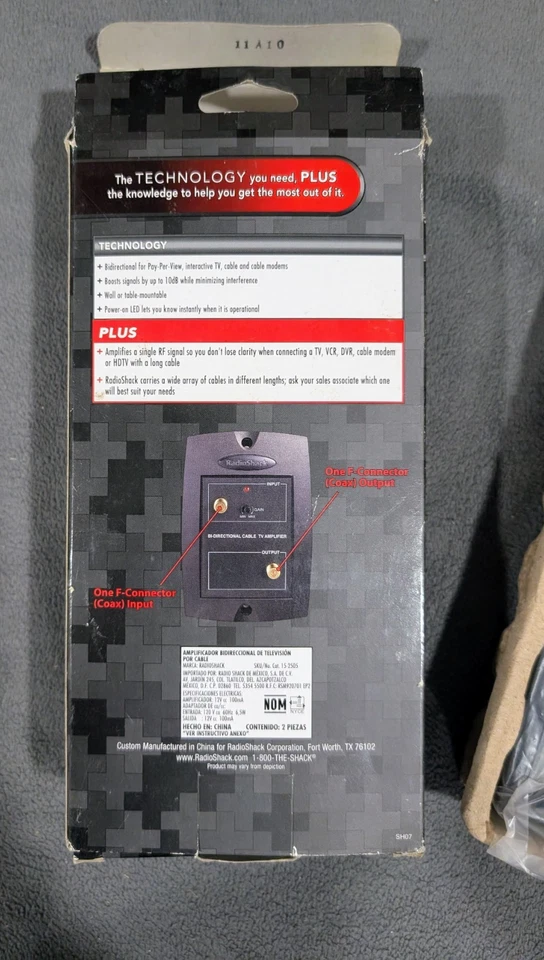 RadioShack 15-2505 Bidirectional Cable TV Amplifier – Open Box - Image 2 of 4