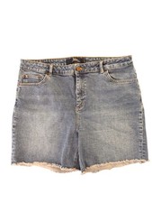 Boden Salcombe Denim Shorts Light Wash Frayed Hem Casual Summer US 12