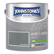 Johnstones Wall & Ceiling Silk Emulsion Paint 2.5l Steel Smoke - 8.64 per litre