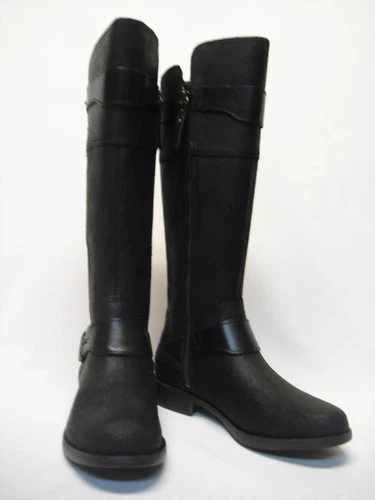 $298 NIB UGG AUSTRALIA DAYLE BLACK LEATHER TALL RIDING BOOTS SIZE 9.0 WOMENS