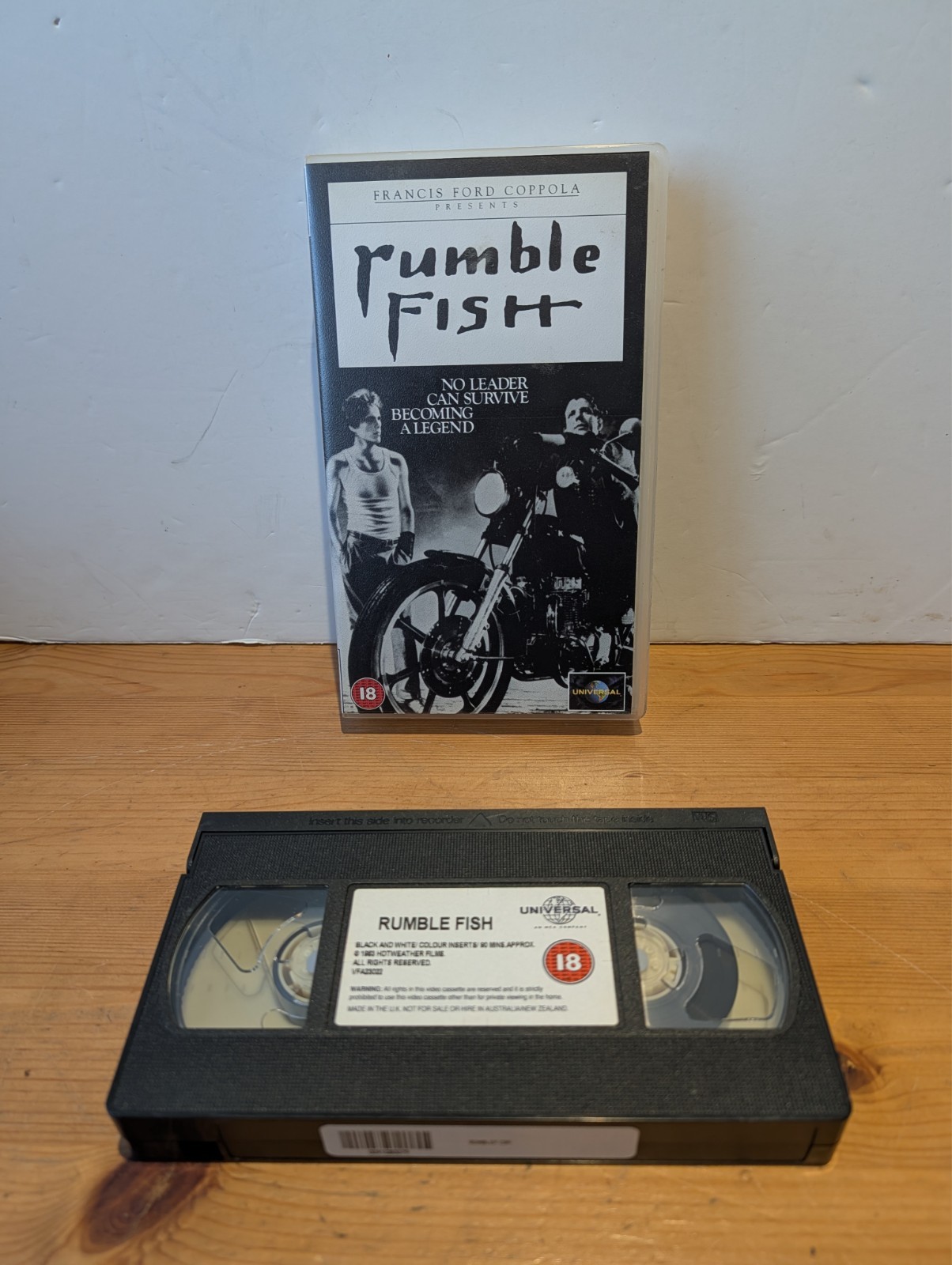 Rumble Fish (VHS) 1983 Matt Dillon, Mickey Rourke, Francis Ford Coppola Movie
