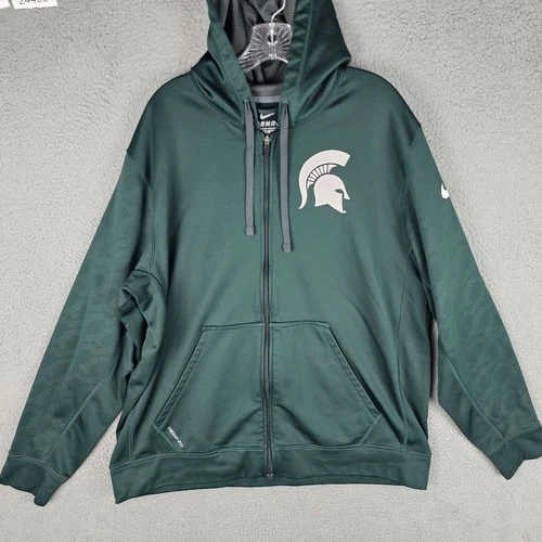 Michigan State Spartans Hoodie Mens XL Therma Fit Nike NCAA Football Sports