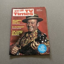 TV TIMES 1973 - Elvis Presley poster, Marlon Brando, Lucille Ball, Cilla Black