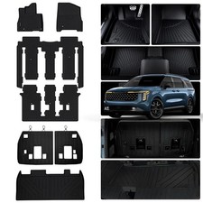 Alinmy All-Weather Floor Mats and Cargo Liner Set for 2025 Kia Carnival