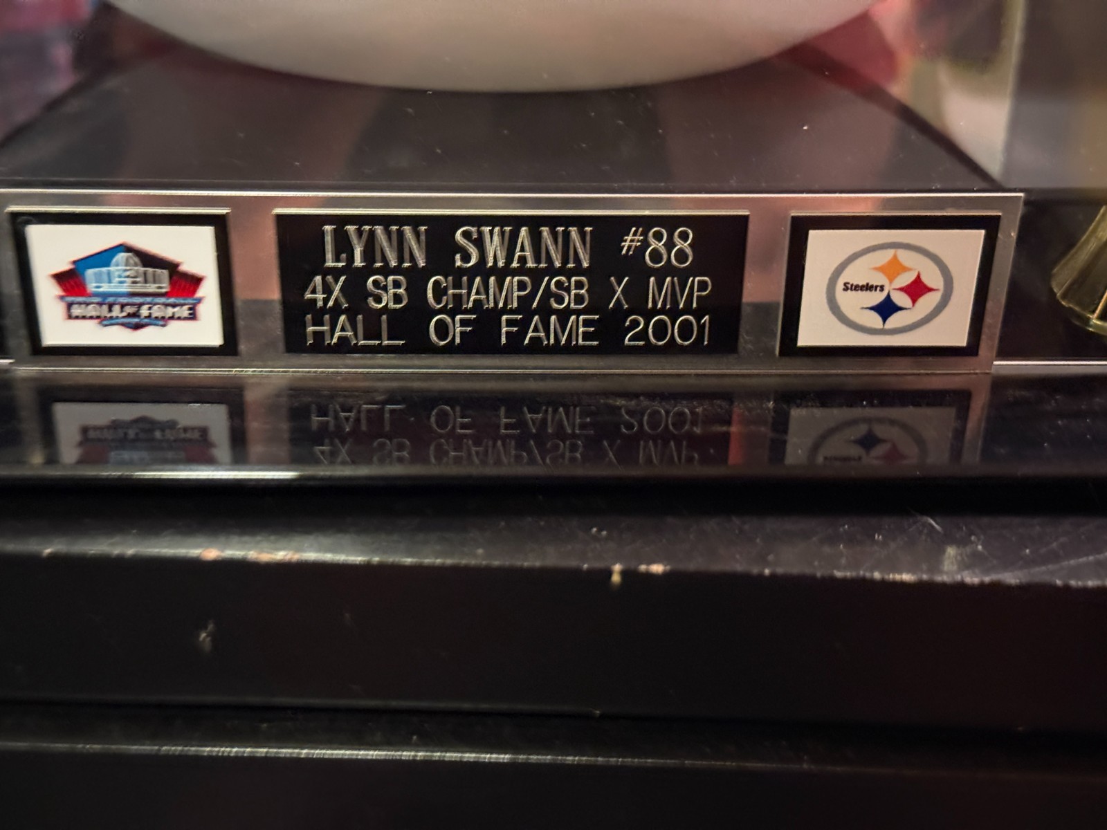 Lynn Swann Autographed Pittsburgh Steelers Logo Football With Case/ COA