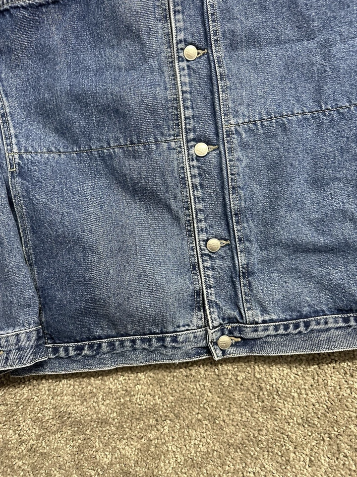 Vintage Marithe Francois Girbaud Denim Trucker Jacket Sz Mens 3XL Multi Pocket - Image 3 of 4