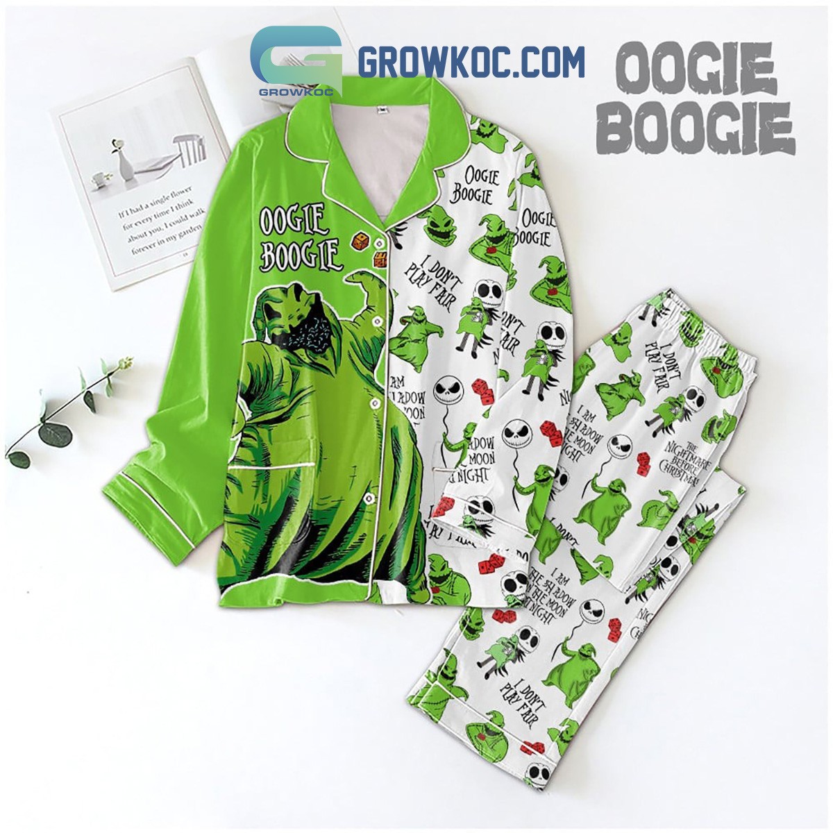Oogie Boogie Nightmare Before Christmas Pajama Set for Adults