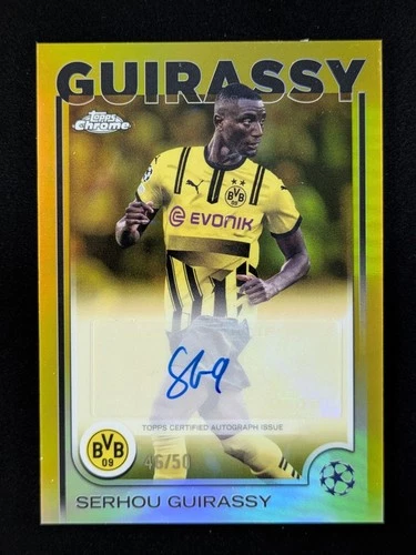 2024-25 Topps Chrome SERHOU GUIRASSY 46/50 Auto Gold Refractor #CA-GY