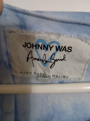Johnny Was  Amanda Bond Blue Tie Dye T Shirt Size S - Picture 4 of 6