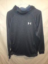 Under Armour Fitted Hooded Men's Cold Gear Sweatshirt Blue Size M