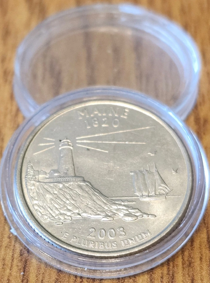 50% Off Sale - 2003D Maine State Collectible Quarter from Bank Rolls - Image 2 of 4