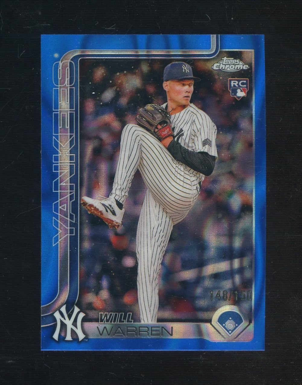 2025 Topps Chrome Blue Raywave Refractor #81 Will Warren RC Rookie 148/150