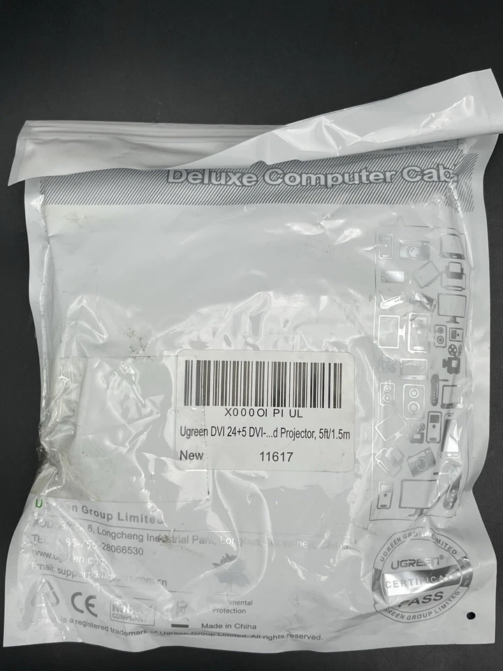 UGreen 5 feet Dual Link DVI-I (24+5 pin) Male to VGA Male Cable Adapter Black - Image 3 of 4