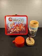 VINTAGE METAL LUNCHBOX 1985 THUNDERCATS W/THERMOS COMPLETE SUPER AWESOME