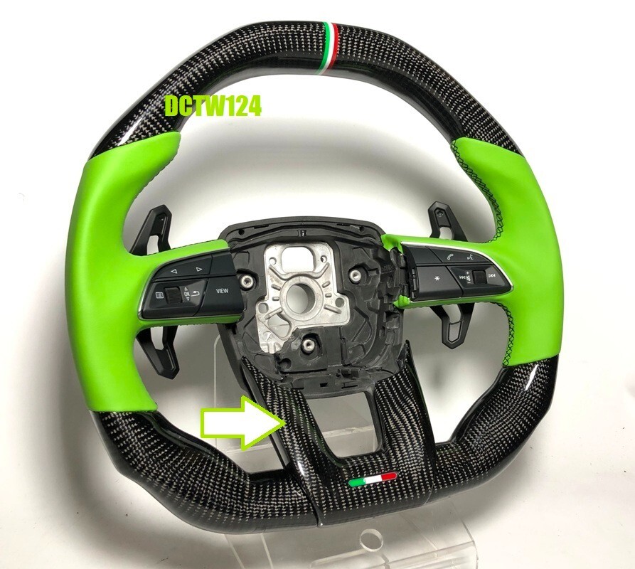 Real Carbon steering wheel bottom U trim Lamborghini URUS 18~ replacement NEW