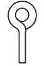 Cal Scale # 501 Lift Rings .012" Wire pkg(20)  HO