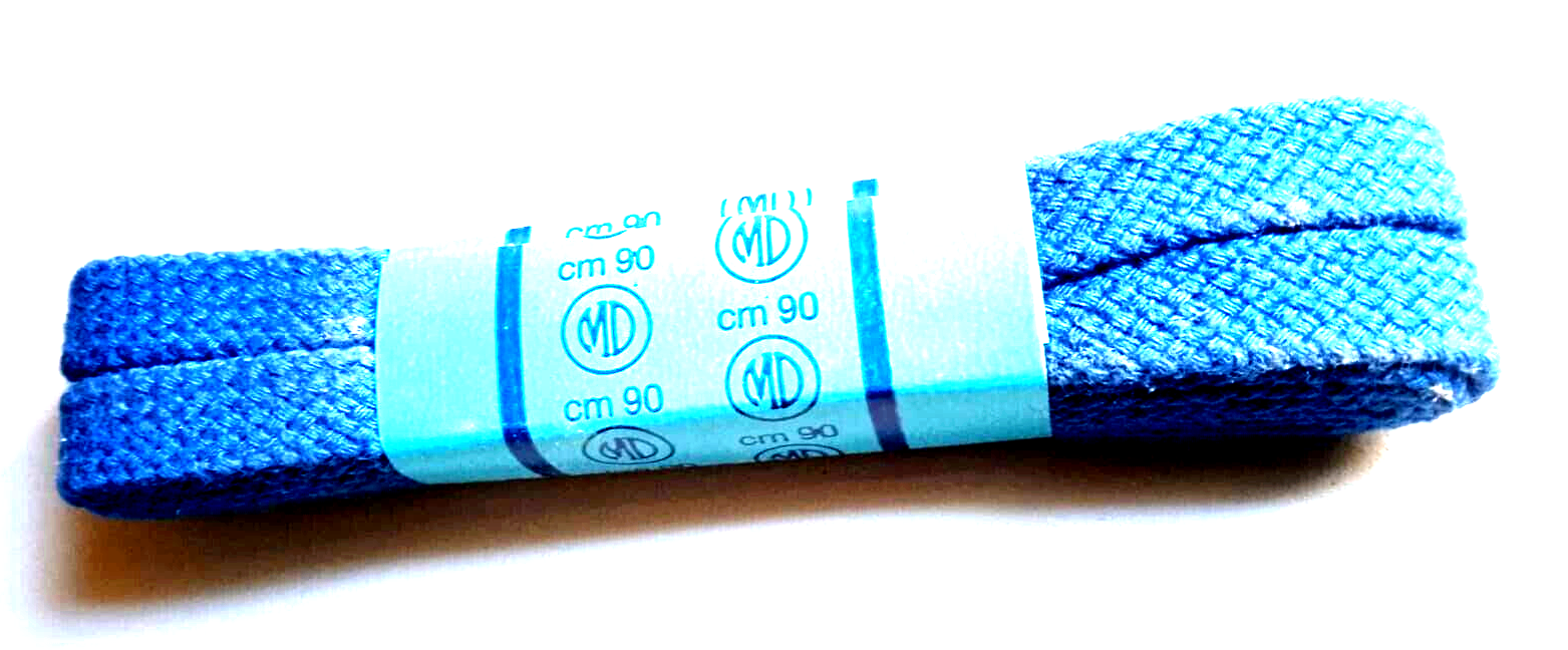 APL Lacci per scarpe BLU Stringhe Spessore 8 mm in Cotone lunghi 90 Centimetri